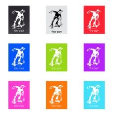 שלט אלומיניום קטן לחדר בעיצוב אישי עם השם שלך בעיצוב ילד סקייטבורד גודל השלט 15 × 20 ס"מ.