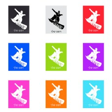 שלט אלומיניום קטן לחדר בעיצוב אישי עם השם שלך בעיצוב סנובורדיסט גודל השלט 15 × 20 ס"מ.