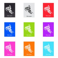 שלט אלומיניום קטן לחדר בעיצוב אישי עם השם שלך בעיצוב אופנוע שלג גודל השלט 15 × 20 ס"מ.