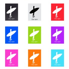 שלט אלומיניום קטן לחדר בעיצוב אישי עם השם שלך בעיצוב גלישה - גלישה גודל השלט 15 × 20 ס"מ.