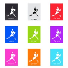 שלט אלומיניום קטן לחדר בעיצוב אישי עם השם שלך בעיצוב שחקן טניס גודל השלט 15 × 20 ס"מ.