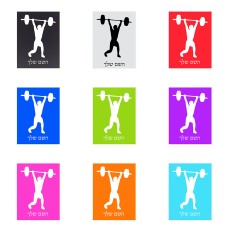 שלט אלומיניום קטן לחדר בעיצוב אישי עם השם שלך בעיצוב הרמת משקולות גודל השלט 15 × 20 ס"מ.