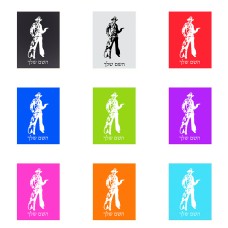 שלט אלומיניום קטן לחדר בעיצוב אישי עם השם שלך בעיצוב קאובוי המערב הפרוע גודל השלט 15 × 20 ס"מ.