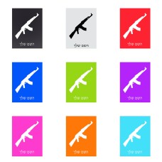 שלט אלומיניום קטן לחדר בעיצוב אישי עם השם שלך בעיצוב אק 47 גודל השלט 15 × 20 ס"מ.