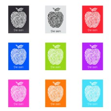 שלט אלומיניום קטן לחדר בעיצוב אישי עם השם שלך בעיצוב הדפס תפוח גודל השלט 15 × 20 ס"מ.