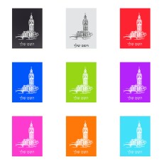 שלט אלומיניום קטן לחדר בעיצוב אישי עם השם שלך בעיצוב ביג בן גודל השלט 15 × 20 ס"מ.