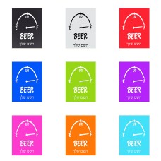 שלט אלומיניום קטן לחדר בעיצוב אישי עם השם שלך בעיצוב מיכל של בירה גודל השלט 15 × 20 ס"מ.