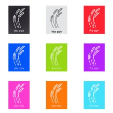 שלט אלומיניום קטן לחדר בעיצוב אישי עם השם שלך בעיצוב חיטה גלית זהב גודל השלט 15 × 20 ס"מ.