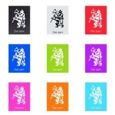 שלט אלומיניום קטן לחדר בעיצוב אישי עם השם שלך בעיצוב אריה גודל השלט 15 × 20 ס"מ.