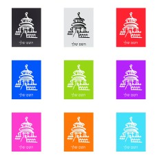 שלט אלומיניום קטן לחדר בעיצוב אישי עם השם שלך בעיצוב פגודה - יפן גודל השלט 15 × 20 ס"מ.