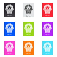 שלט אלומיניום קטן לחדר בעיצוב אישי עם השם שלך בעיצוב פרעה - תות ענח' אמון מצרי גודל השלט 15 × 20 ס"מ.