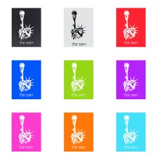 שלט אלומיניום קטן לחדר בעיצוב אישי עם השם שלך בעיצוב פסל החירות גודל השלט 15 × 20 ס"מ.