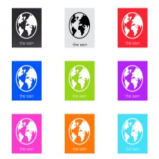 שלט אלומיניום קטן לחדר בעיצוב אישי עם השם שלך בעיצוב עולם גודל השלט 15 × 20 ס"מ.