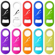 פותחן בקבוקים בעיצוב אישי עם השם שלך בעיצוב קפיצת סקי אולימפית גודל הפותחן 3.2 × 8.7 ס"מ