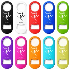 פותחן בקבוקים בעיצוב אישי עם השם שלך בעיצוב סקי אולימפי גודל הפותחן 3.2 × 8.7 ס"מ