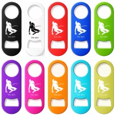 פותחן בקבוקים בעיצוב אישי עם השם שלך בעיצוב סקי גודל הפותחן 3.2 × 8.7 ס"מ