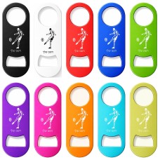 פותחן בקבוקים בעיצוב אישי עם השם שלך בעיצוב שחקן כדורגל גודל הפותחן 3.2 × 8.7 ס"מ