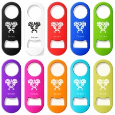 פותחן בקבוקים בעיצוב אישי עם השם שלך בעיצוב פרחי קרן גודל הפותחן 3.2 × 8.7 ס"מ