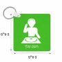מחזיק מפתחות בצורת ריבוע בעיצוב אישי עם השם שלך בעיצוב אזור מוזיקה של די ג'יי גודל המחזיק 5 × 5 ס"מ