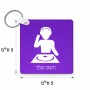 מחזיק מפתחות בצורת ריבוע בעיצוב אישי עם השם שלך בעיצוב אזור מוזיקה של די ג'יי גודל המחזיק 5 × 5 ס"מ