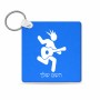 מחזיק מפתחות בצורת ריבוע בעיצוב אישי עם השם שלך בעיצוב נגן גיטרה גודל המחזיק 5 × 5 ס"מ