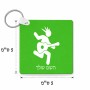 מחזיק מפתחות בצורת ריבוע בעיצוב אישי עם השם שלך בעיצוב נגן גיטרה גודל המחזיק 5 × 5 ס"מ
