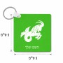 מחזיק מפתחות בצורת ריבוע בעיצוב אישי עם השם שלך בעיצוב מזלות - גדי גודל המחזיק 5 × 5 ס"מ