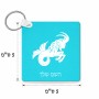 מחזיק מפתחות בצורת ריבוע בעיצוב אישי עם השם שלך בעיצוב מזלות - גדי גודל המחזיק 5 × 5 ס"מ