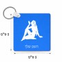 מחזיק מפתחות בצורת ריבוע בעיצוב אישי עם השם שלך בעיצוב מזלות - בתולה גודל המחזיק 5 × 5 ס"מ