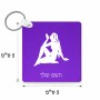 מחזיק מפתחות בצורת ריבוע בעיצוב אישי עם השם שלך בעיצוב מזלות - בתולה גודל המחזיק 5 × 5 ס"מ