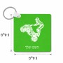 מחזיק מפתחות בצורת ריבוע בעיצוב אישי עם השם שלך בעיצוב רוכב טרקטורונים גודל המחזיק 5 × 5 ס"מ