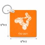מחזיק מפתחות בצורת ריבוע בעיצוב אישי עם השם שלך בעיצוב רוכב טרקטורונים גודל המחזיק 5 × 5 ס"מ