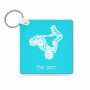 מחזיק מפתחות בצורת ריבוע בעיצוב אישי עם השם שלך בעיצוב רוכב טרקטורונים גודל המחזיק 5 × 5 ס"מ