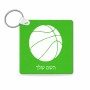 מחזיק מפתחות בצורת ריבוע בעיצוב אישי עם השם שלך בעיצוב כדורסל גודל המחזיק 5 × 5 ס"מ