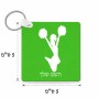 מחזיק מפתחות בצורת ריבוע בעיצוב אישי עם השם שלך בעיצוב מעודדת גודל המחזיק 5 × 5 ס"מ
