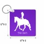 מחזיק מפתחות בצורת ריבוע בעיצוב אישי עם השם שלך בעיצוב קאוגירל - אישה גודל המחזיק 5 × 5 ס"מ