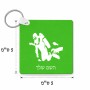 מחזיק מפתחות בצורת ריבוע בעיצוב אישי עם השם שלך בעיצוב צוללן גודל המחזיק 5 × 5 ס"מ