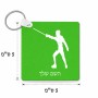 מחזיק מפתחות בצורת ריבוע בעיצוב אישי עם השם שלך בעיצוב לוחם סייף גודל המחזיק 5 × 5 ס"מ