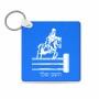 מחזיק מפתחות בצורת ריבוע בעיצוב אישי עם השם שלך בעיצוב רוכב סוסים גודל המחזיק 5 × 5 ס"מ