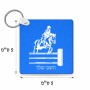 מחזיק מפתחות בצורת ריבוע בעיצוב אישי עם השם שלך בעיצוב רוכב סוסים גודל המחזיק 5 × 5 ס"מ