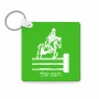 מחזיק מפתחות בצורת ריבוע בעיצוב אישי עם השם שלך בעיצוב רוכב סוסים גודל המחזיק 5 × 5 ס"מ
