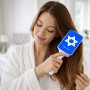 מסרק לשיער בעיצוב אישי עם השם שלך בעיצוב מגן דוד - מגן דוד - ישראל גודל המסרק 21.5 × 6.8 ס"מ