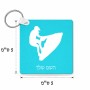 מחזיק מפתחות בצורת ריבוע בעיצוב אישי עם השם שלך בעיצוב אופנוע ים גודל המחזיק 5 × 5 ס"מ