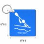 מחזיק מפתחות בצורת ריבוע בעיצוב אישי עם השם שלך בעיצוב קיאק אולימפי גודל המחזיק 5 × 5 ס"מ