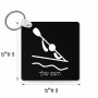 מחזיק מפתחות בצורת ריבוע בעיצוב אישי עם השם שלך בעיצוב קיאק אולימפי גודל המחזיק 5 × 5 ס"מ