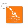 מחזיק מפתחות בצורת ריבוע בעיצוב אישי עם השם שלך בעיצוב קיאק אולימפי גודל המחזיק 5 × 5 ס"מ