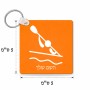 מחזיק מפתחות בצורת ריבוע בעיצוב אישי עם השם שלך בעיצוב קיאק אולימפי גודל המחזיק 5 × 5 ס"מ