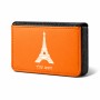 ארנק כרטיסי אשראי בעיצוב אישי עם השם שלך בעיצוב מגדל אייפל גודל גודל ארנק כרטיסי אשראי 10 × 6.6 ס"מ