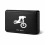 ארנק כרטיסי אשראי בעיצוב אישי עם השם שלך בעיצוב רוכב אופניים גודל גודל ארנק כרטיסי אשראי 10 × 6.6 ס"מ