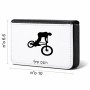 ארנק כרטיסי אשראי בעיצוב אישי עם השם שלך בעיצוב רוכב אופניים גודל גודל ארנק כרטיסי אשראי 10 × 6.6 ס"מ